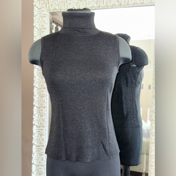 Joseph A. • Silk Metallic Sleeveless Turtleneck - Picture 11 of 11